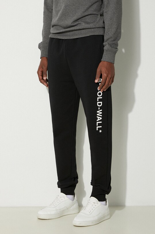 Βαμβακερό παντελόνι A-COLD-WALL* Essential Logo Sweatpants μαύρο ACWMB148.