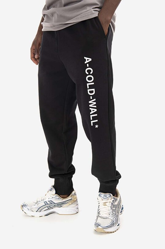 A-COLD-WALL* spodnie dresowe bawełniane Essential Logo Sweatpants ACWMB148. czarny