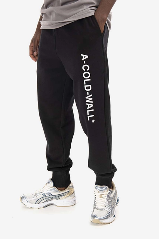 Хлопковые спортивные штаны A-COLD-WALL* Essential Logo Sweatpants ACWMB148. чёрный