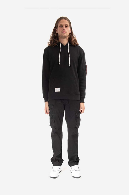 Alpha Industries cotton trousers Devision Pant 108207.03 black AA00