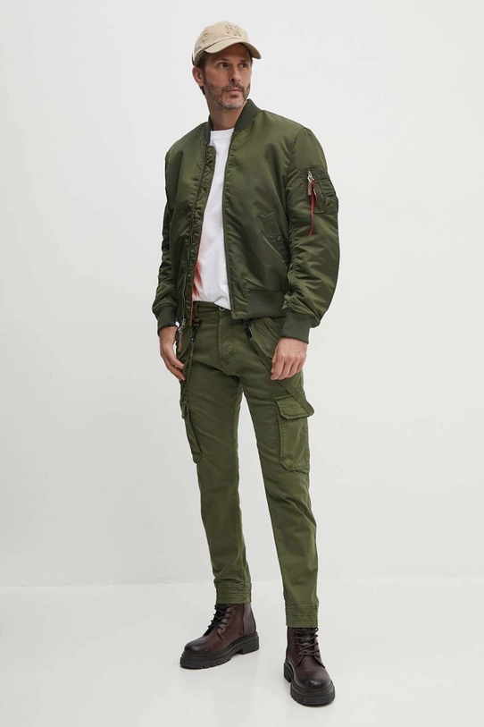 Nohavice Alpha Industries Utility Pant 128202.142 zelená AW23