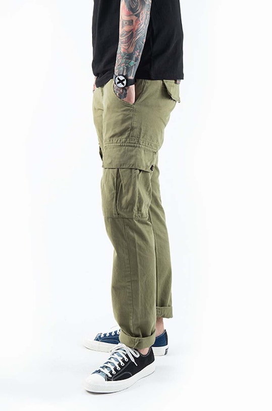 Pamučne hlače Alpha Industries Agent Pant zelena 158205.11