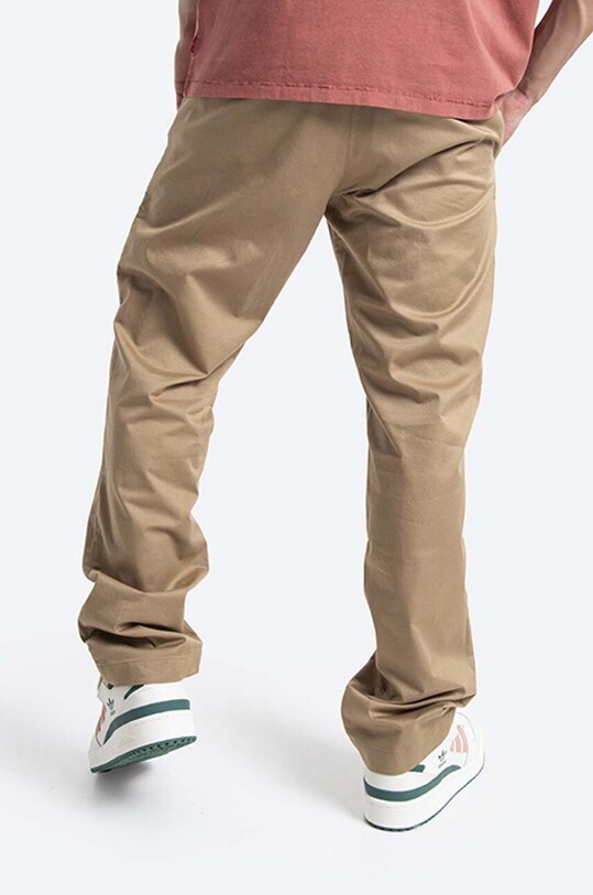 Odzież Wood Wood spodnie Marcus Light Twill Trousers 20005007.5251 brązowy
