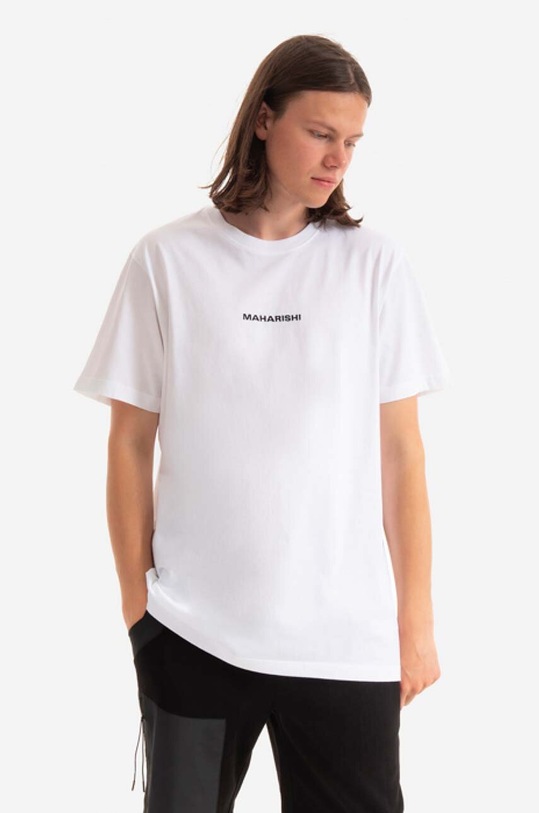 Maharishi cotton t-shirt plain white 9753.WHITE