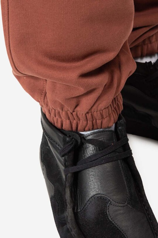 Хлопковые спортивные штаны Drôle de Monsieur BP100.BROWN коричневый