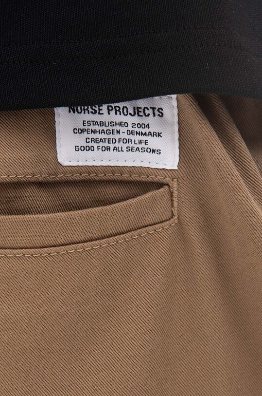 Norse Projects pantaloni Ezra Relaxed Organic Stretch Twill Trouser bej N25.0369.0966