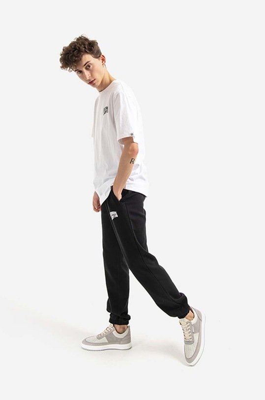 Billionaire Boys Club pantaloni de trening din bumbac Spodnie Small Arch Logo Sweatpants BC001 BLACK BC001 negru AA00
