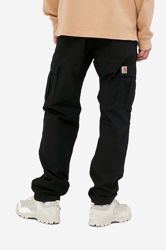 Carhartt WIP cotton trousers Aviation I009578.BLACK.RINS black AA00