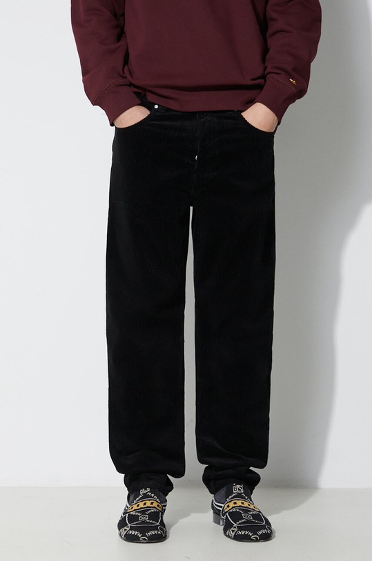 Carhartt WIP corduroy trousers cotton black I027232.BLACK