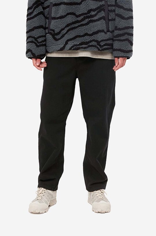 Carhartt WIP pantaloni in cotone Flint Pant I029919.BLACK