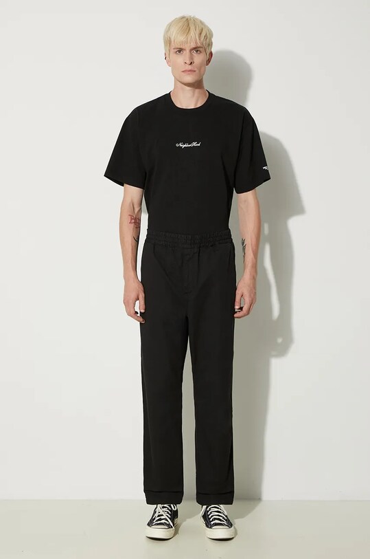 Carhartt WIP pantaloni in cotone Flint Pant I029919.BLACK nero AW24