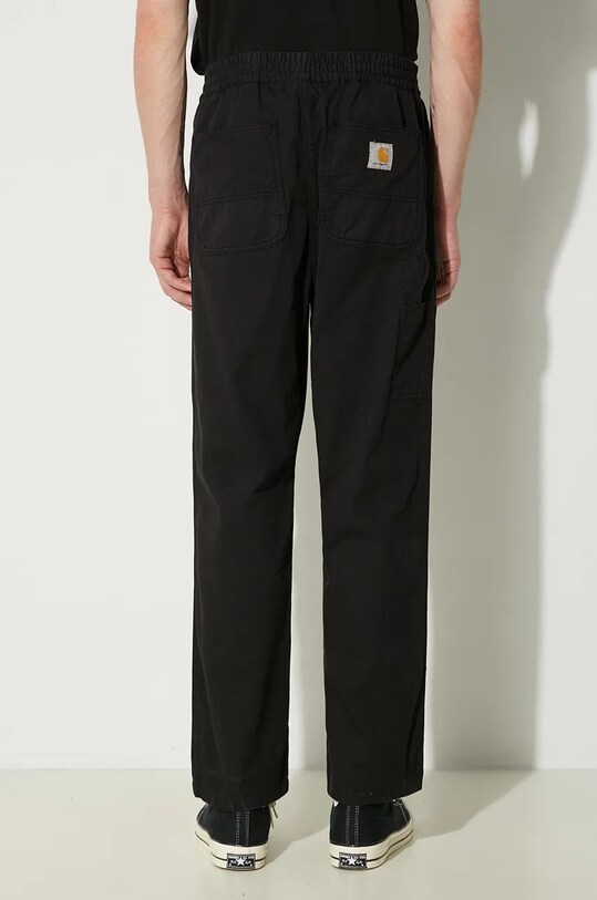 Carhartt WIP pantaloni in cotone Flint Pant nero I029919.BLACK
