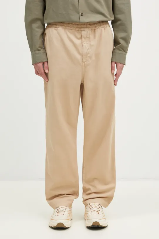 Carhartt WIP pantaloni in cotone Flint Pant cotone marrone I029919.WALL