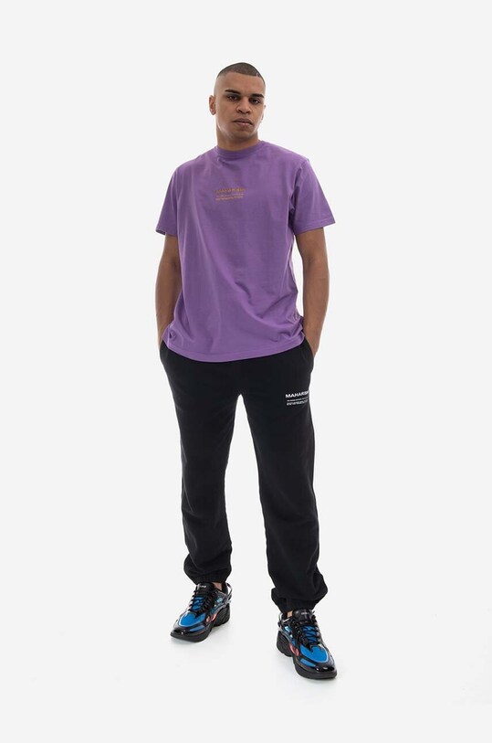 Maharishi spodnie dresowe bawełniane Miltype 9916.BLACK czarny AA00