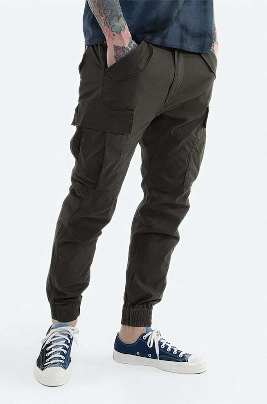 Alpha Industries pantaloni Spodnie Alpha Industries Alman Pant 188201 413 verde 188201.413