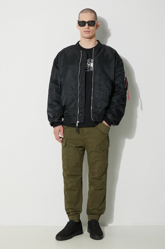 Pamučne hlače Alpha Industries Airman Pant 188201.142 zelena AA00
