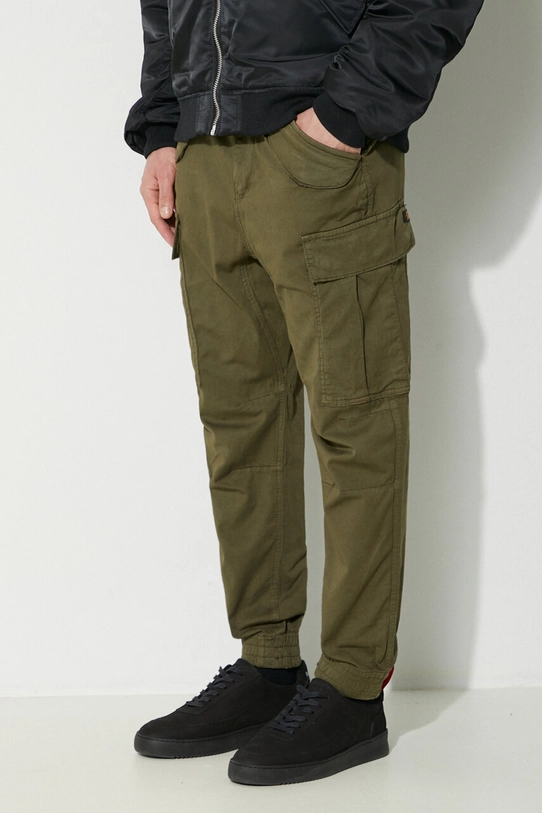 Хлопковые брюки Alpha Industries Airman Pant зелёный 188201.142