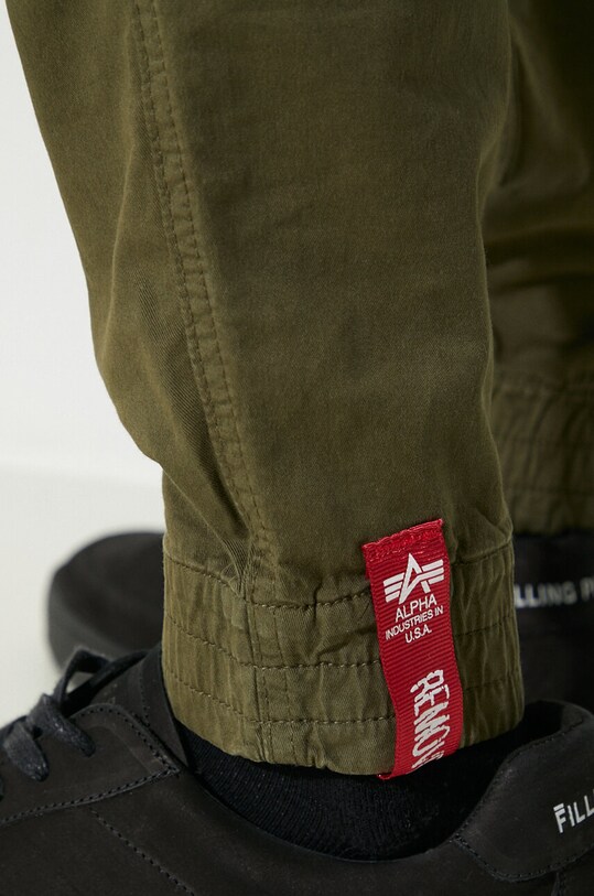 Alpha Industries pantaloni de bumbac Airman Pant 188201.142 verde