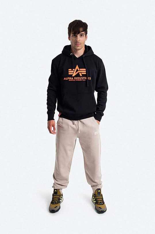 Alpha Industries pantaloni de trening din bumbac 118365.627 bej AA00
