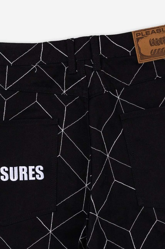 PLEASURES spodnie bawełniane Vocal Utility Pant P23SP035 czarny AA00