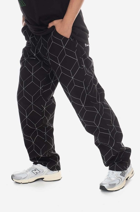 Odzież PLEASURES spodnie bawełniane Vocal Utility Pant P23SP035 czarny