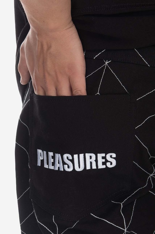 PLEASURES spodnie bawełniane Vocal Utility Pant P23SP035 czarny