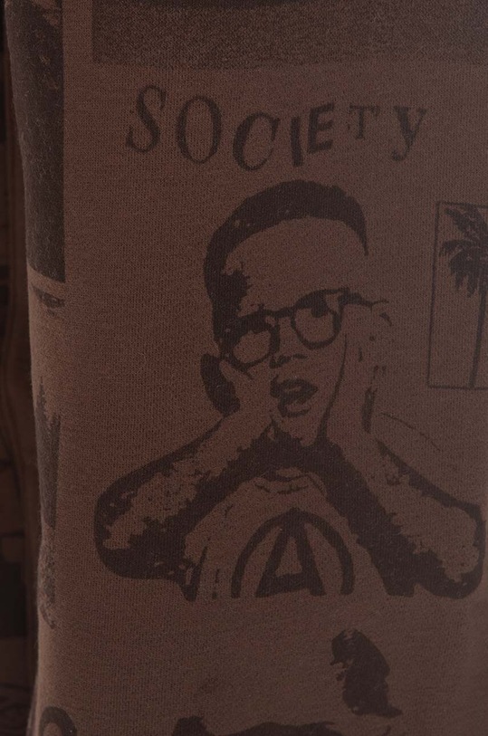 Odzież PLEASURES spodnie dresowe Choices Sweatpant P23SP041 brązowy