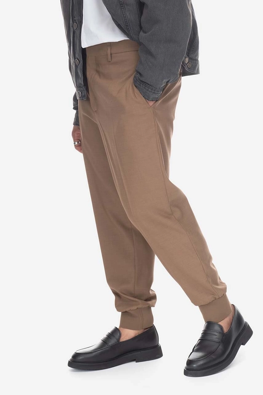 Neil Barett pantaloni in misto lana marrone PBPA78S.U008