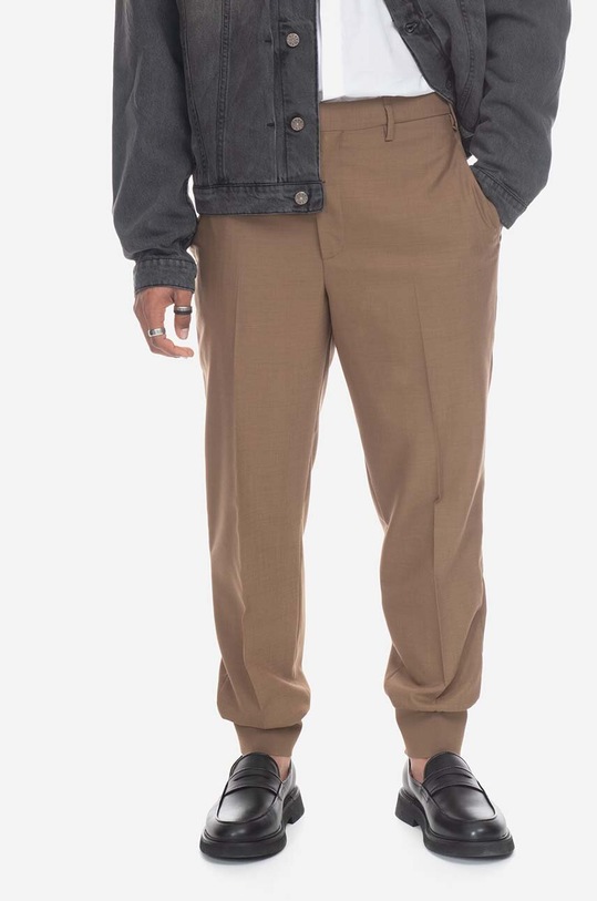 Nohavice s prímesou vlny Neil Barett Jack Slim Low Rise Rib Cu PBPA78S-U008 1390 PBPA78S.U008