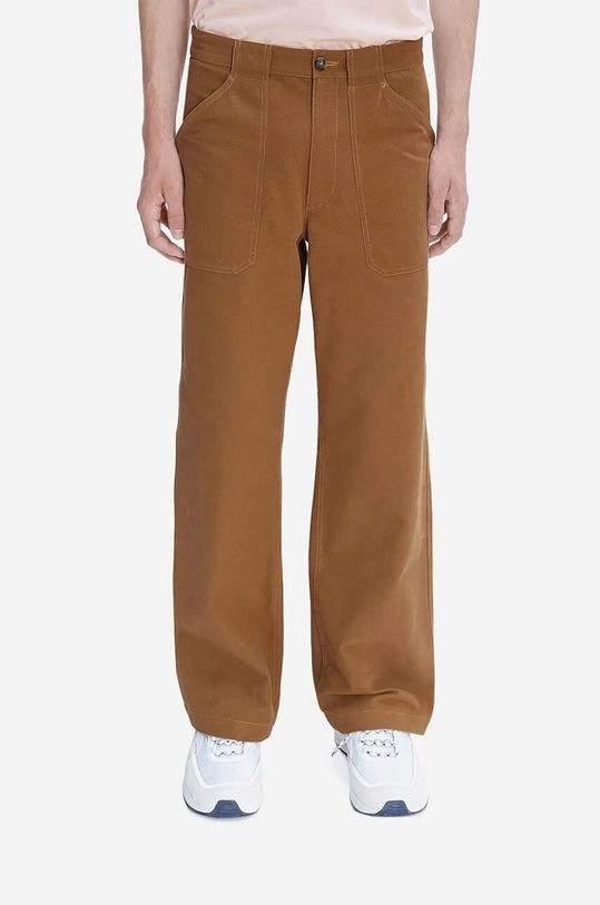 A.P.C. pantaloni de bumbac maro COGBJ.H08422