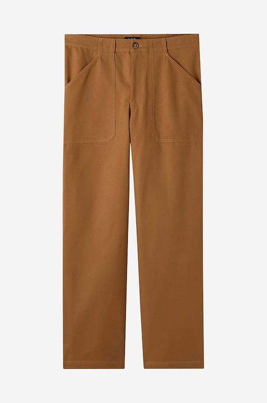 A.P.C. pantaloni de bumbac COGBJ.H08422 maro