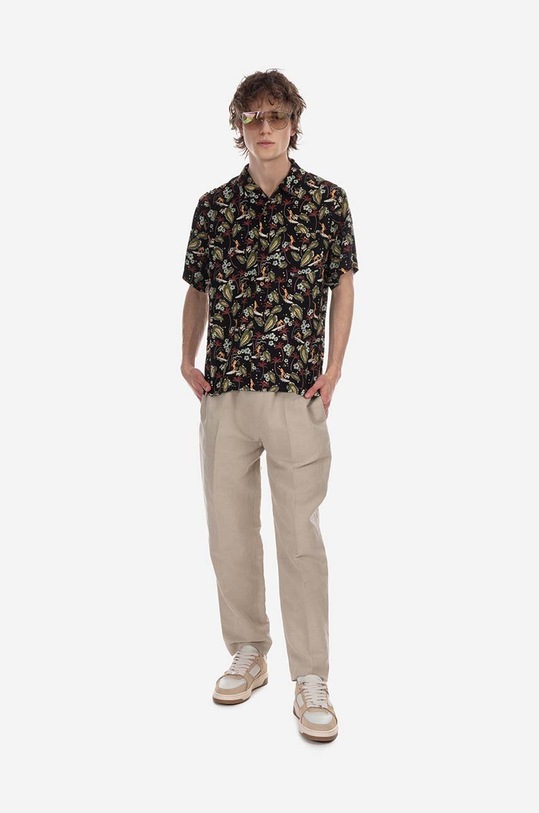 A.P.C. pantaloni din in drept bej LIAEO.H08394