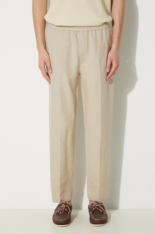A.P.C. linen trousers Pantalon Pieter fabric beige LIAEO.H08394