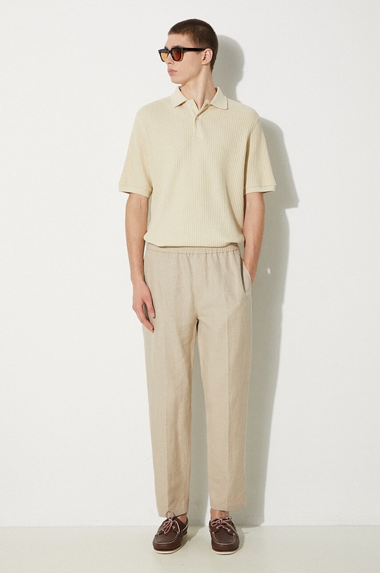 A.P.C. linen trousers Pantalon Pieter LIAEO.H08394 beige AA00