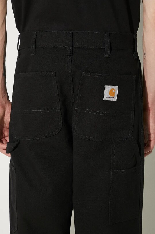 Хлопковые брюки Carhartt WIP Double Knee Pant чёрный I031501