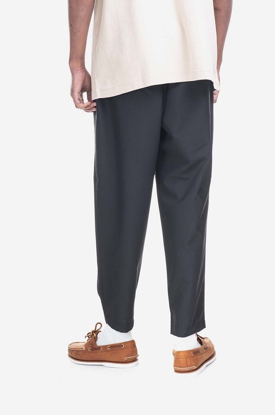 Vlněné kalhoty Drôle de Monsieur Le Pantalon Signature BP001 BLACK PERM.BP001.BL