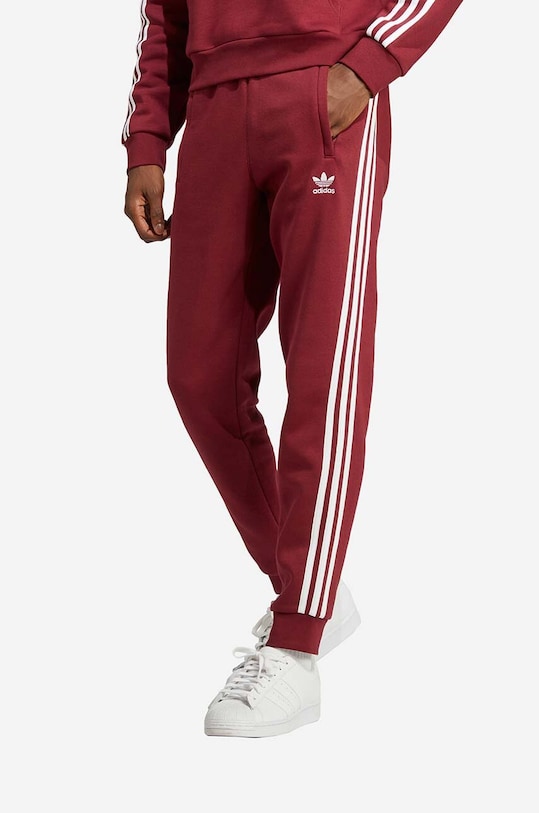 adidas Originals joggers CLASSICS 3-STRIPES PANTS Planet friendly maroon IA4796