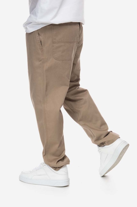 Carhartt WIP spodnie bawełniane brązowy I025934