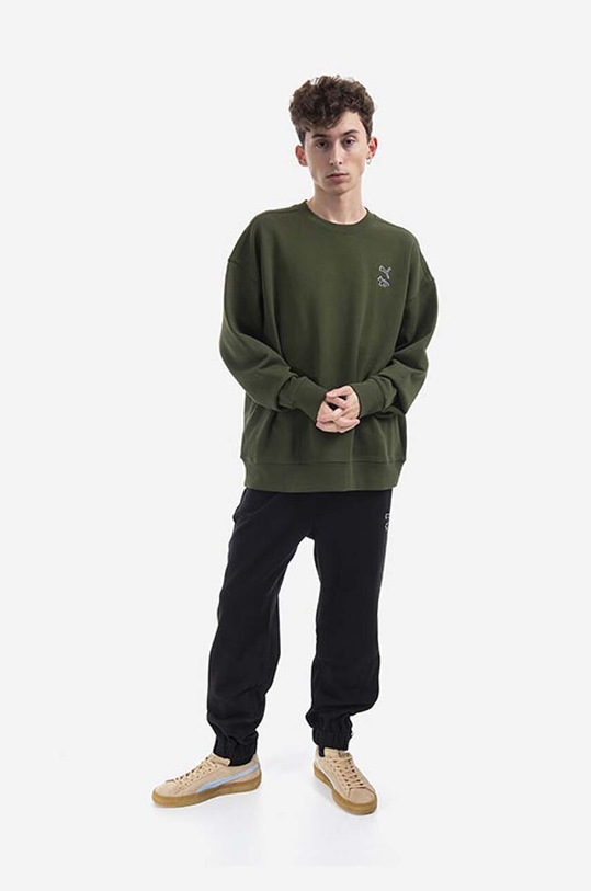 Puma cotton joggers x Maison Kitsune 532326.01 black AA00