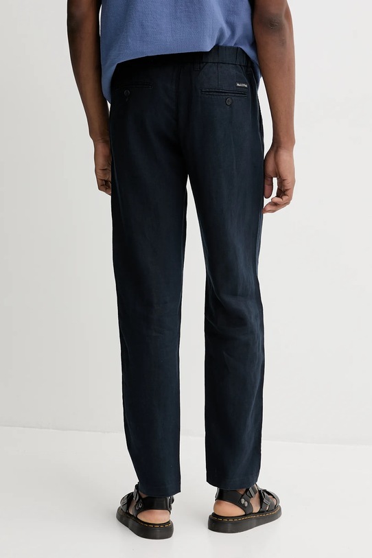 Odzież Marc O'Polo spodnie lniane M24003910258 granatowy