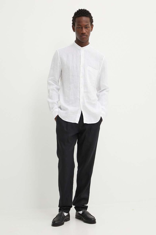 Marc O'Polo spodnie lniane M24003910258 czarny AA00