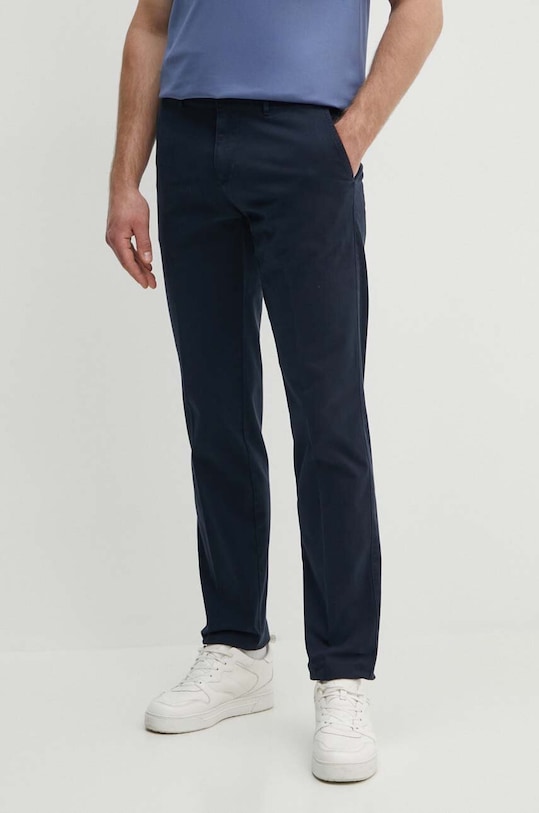 BOSS spodnie z elastanem granatowy 50487976