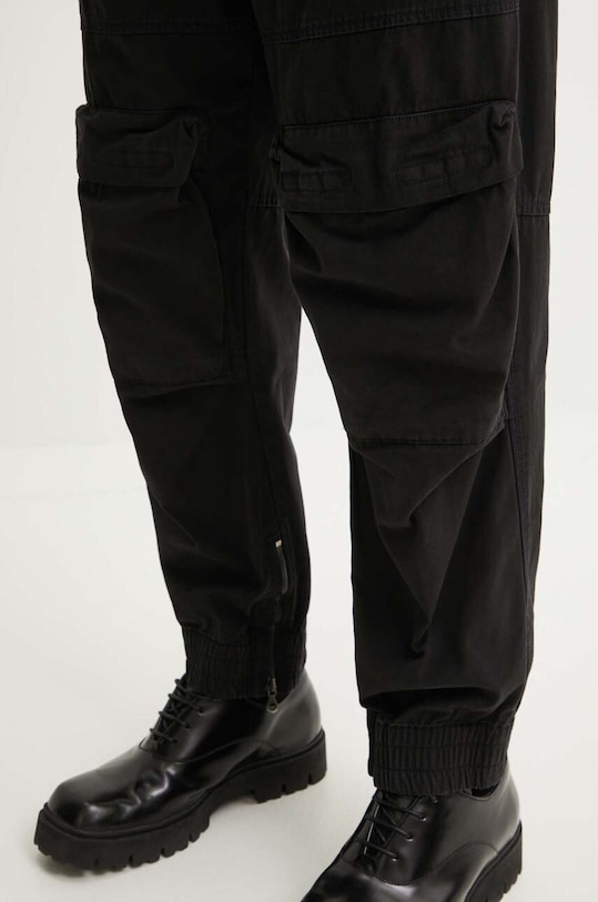 Bavlnené nohavice Diesel P-BEECK čierna A14761.0SKAE