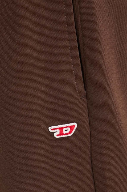 Diesel spodnie dresowe bawełniane P-MARKY-D brązowy A14913.0GEAD