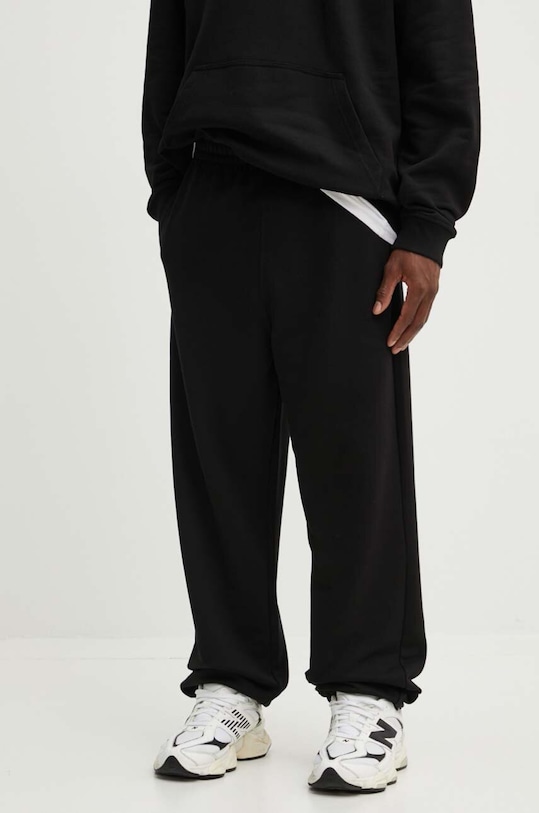 Diesel spodnie dresowe bawełniane P-MARKY-D bawełna czarny A14913.0GEAD