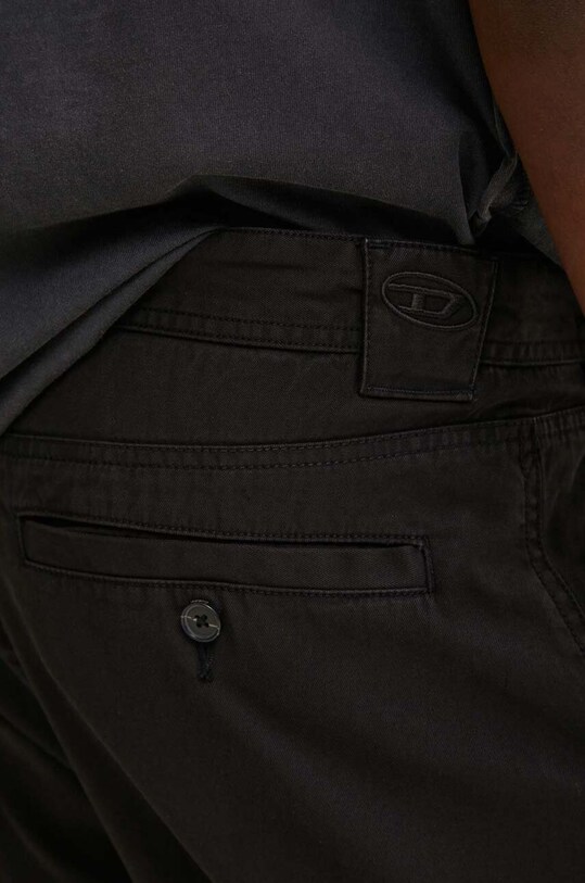 Diesel pantaloni de bumbac P-ARTHUR-A negru A15159.0SKAE