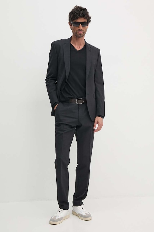 BOSS pantaloni de lana 50480009 gri AA00