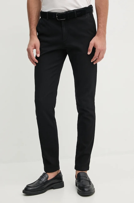 Kalhoty BOSS látka černá 50485788