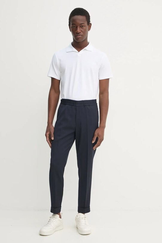 Filippa K pantaloni din lana 29110.FK bleumarin AA00