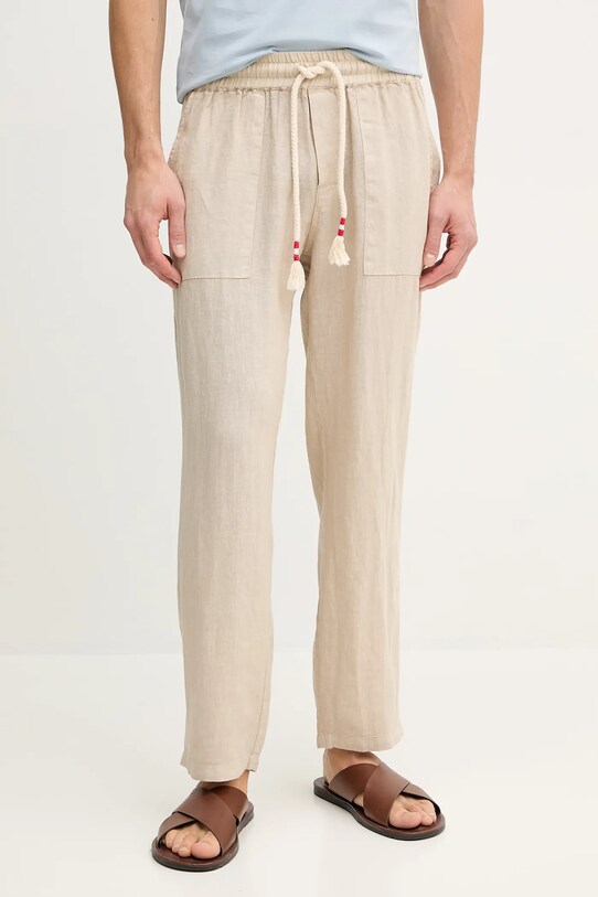 MC2 Saint Barth pantaloni din in drept bej CAA0001